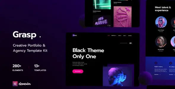 Grasp – Creative Portfolio & Agency Elementor Template Kit